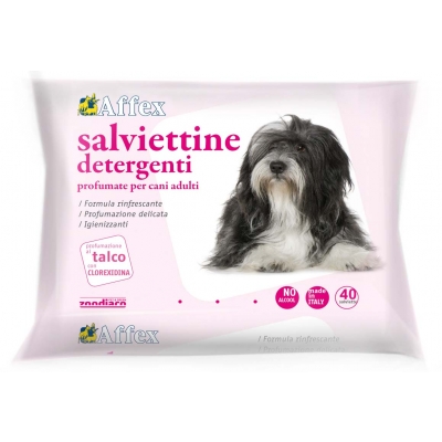 Salviette detergenti al muschio bianco per l'igiene quotidiana del cane adulto

